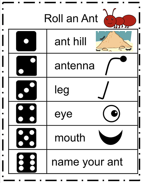 Worksheet: Rool an Ant